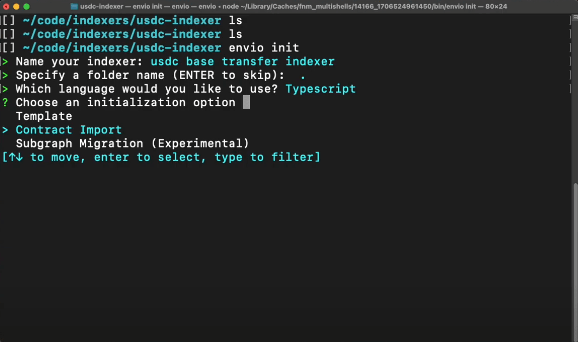Selecting TypeScript